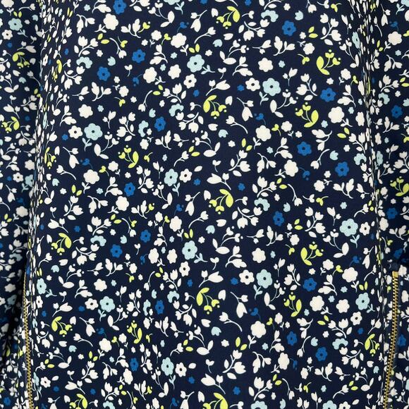 ADDISON BAY Everyday Pullover Courtside Multi Blue Turtle Neck Bottom Zip XS NEW - Picture 12 of 15